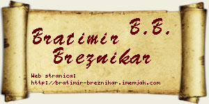 Bratimir Breznikar vizit kartica